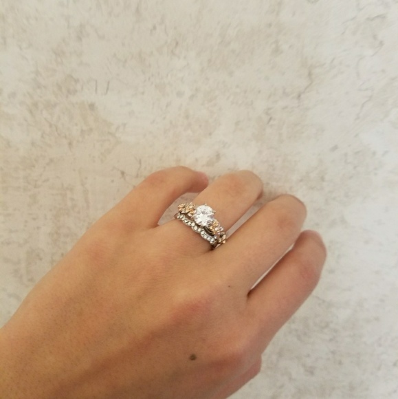 Stunning Silver & Rose Gold Bridal Set - Picture 4 of 4